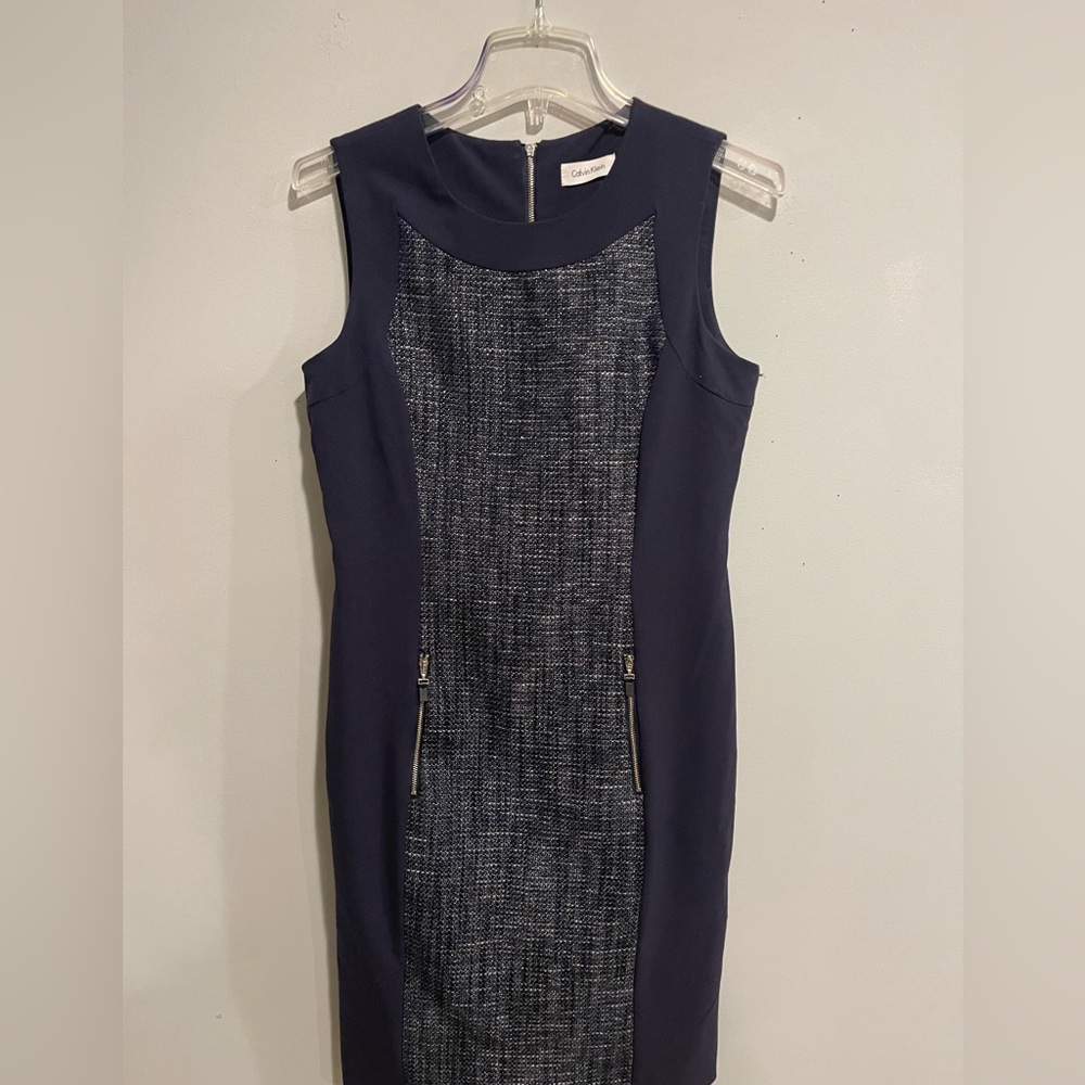 Calvin Klein blue dress with elite details